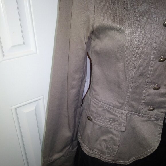 Military Style Jacket Size 8 Womens, Divided by H&M, Mandarin Collar - Picture 3 of 16